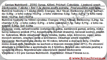 Syrup Zero Calories by Genius Nutrition® – Genius Nutrition® Europe