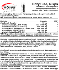 Alternative view of Genius - EnzyFuse DigeZyme® (tráviace enzýmy), 60kps